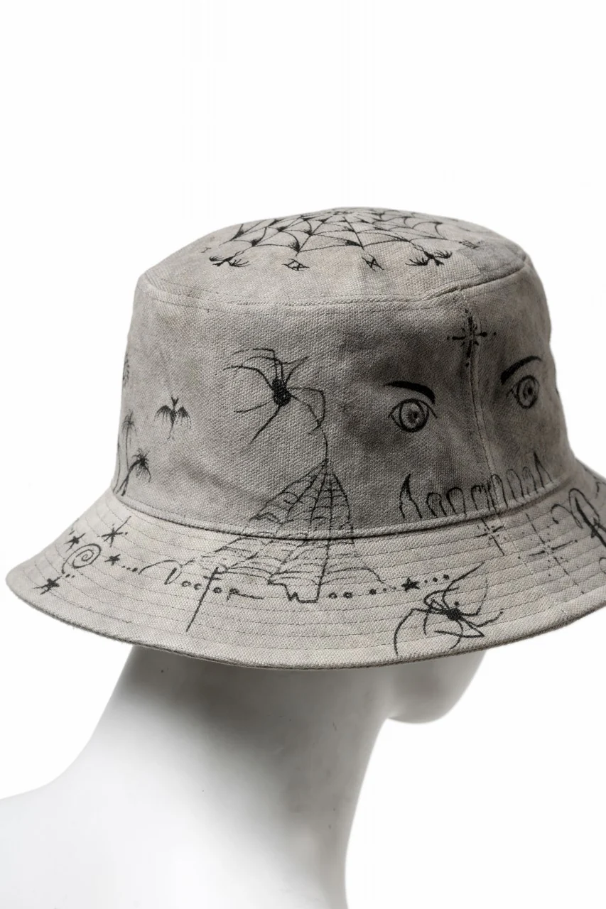READYMADE x Dr.WOO BUCKET HAT TATOO (WHITE) - Image 9