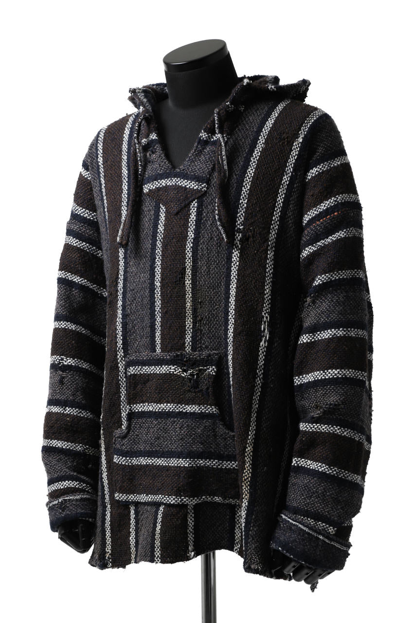 RESURRECTION HANDMADE distressed rag hoodie (MULTI STRIPE) - Image 13