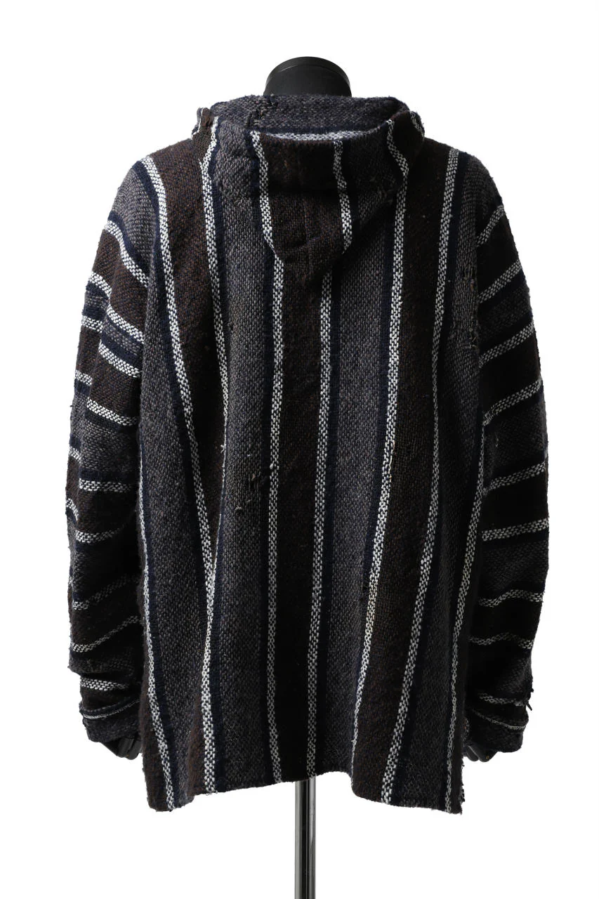 RESURRECTION HANDMADE distressed rag hoodie (MULTI STRIPE) - Image 14