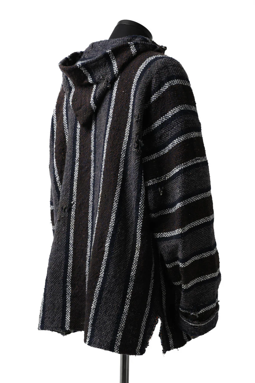 RESURRECTION HANDMADE distressed rag hoodie (MULTI STRIPE) - Image 15