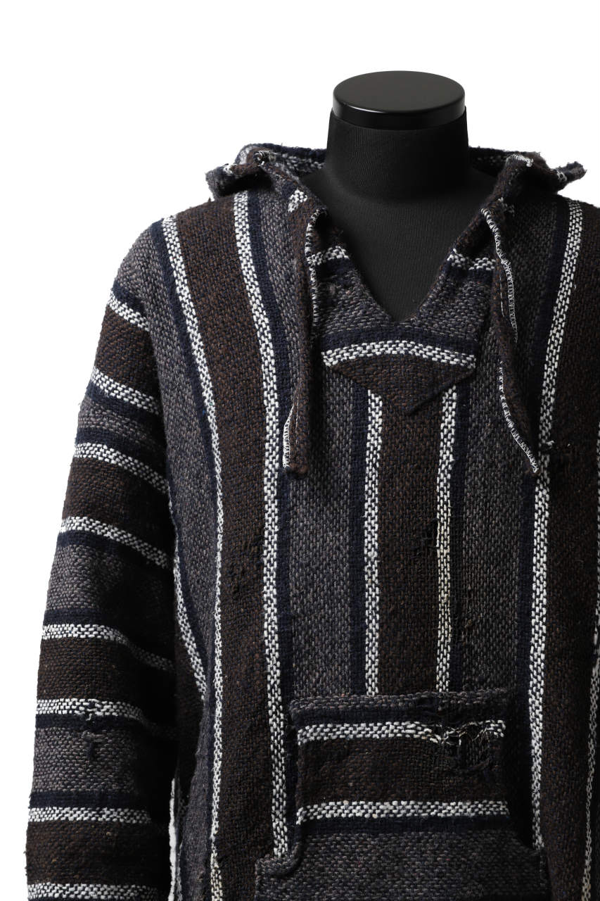 RESURRECTION HANDMADE distressed rag hoodie (MULTI STRIPE) - Image 16