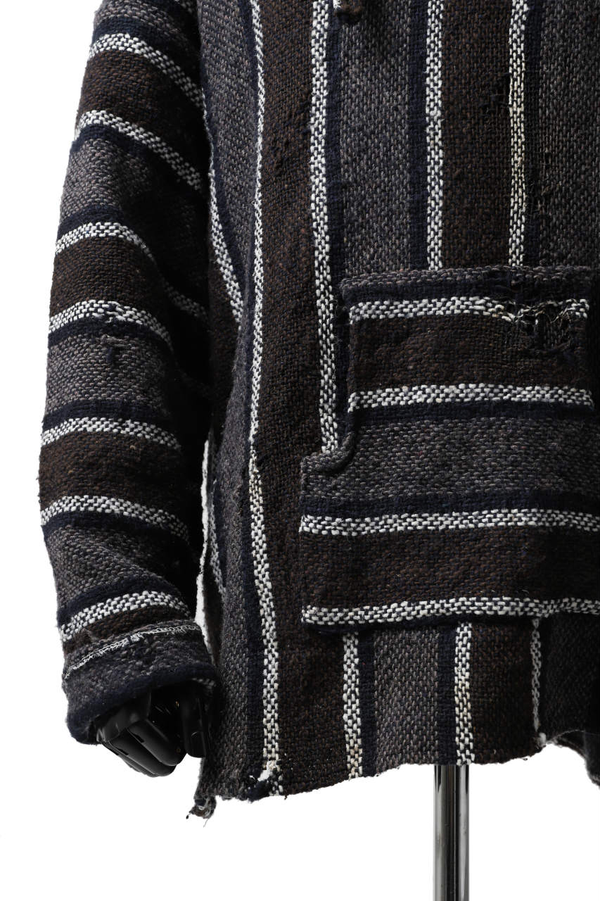 RESURRECTION HANDMADE distressed rag hoodie (MULTI STRIPE) - Image 17