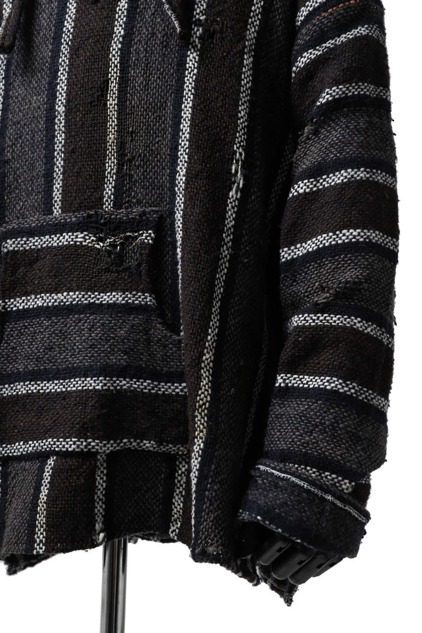 RESURRECTION HANDMADE distressed rag hoodie (MULTI STRIPE) - Image 18