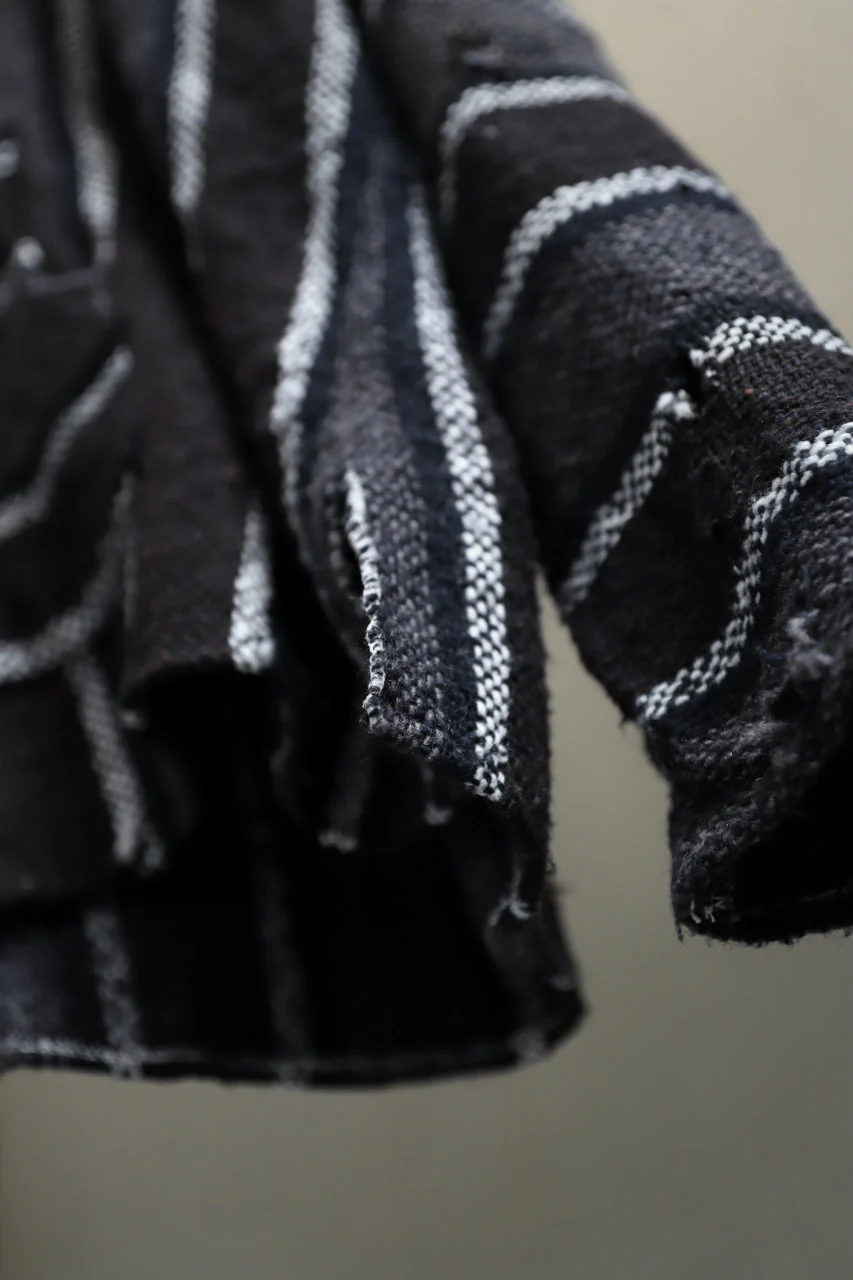 RESURRECTION HANDMADE distressed rag hoodie (MULTI STRIPE) - Image 27