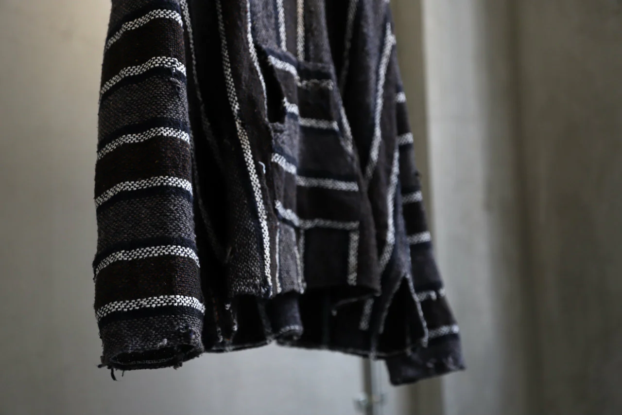 RESURRECTION HANDMADE distressed rag hoodie (MULTI STRIPE) - Image 31