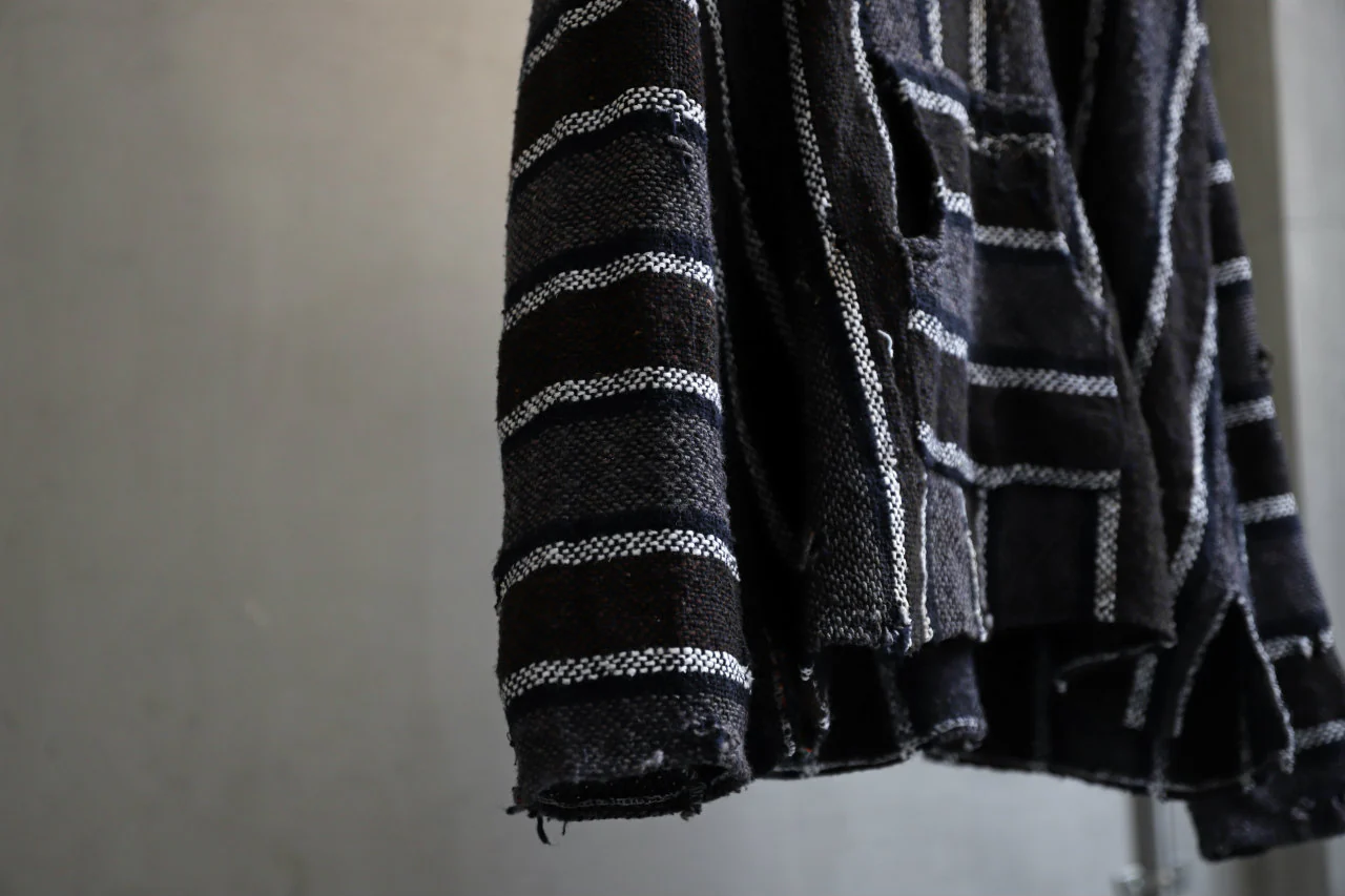 RESURRECTION HANDMADE distressed rag hoodie (MULTI STRIPE) - Image 32