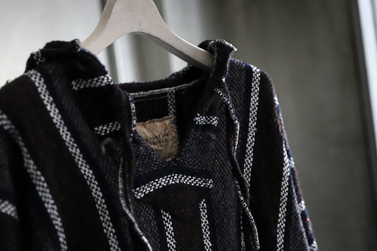 RESURRECTION HANDMADE distressed rag hoodie (MULTI STRIPE) - Image 33