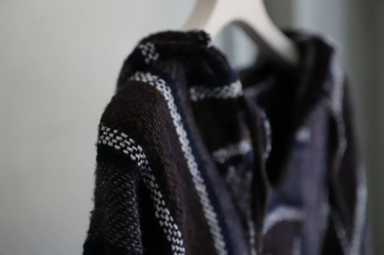 RESURRECTION HANDMADE distressed rag hoodie (MULTI STRIPE) - Image 34