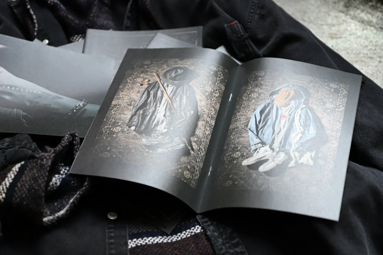 RESURRECTION HANDMADE distressed rag hoodie (MULTI STRIPE) - Image 39