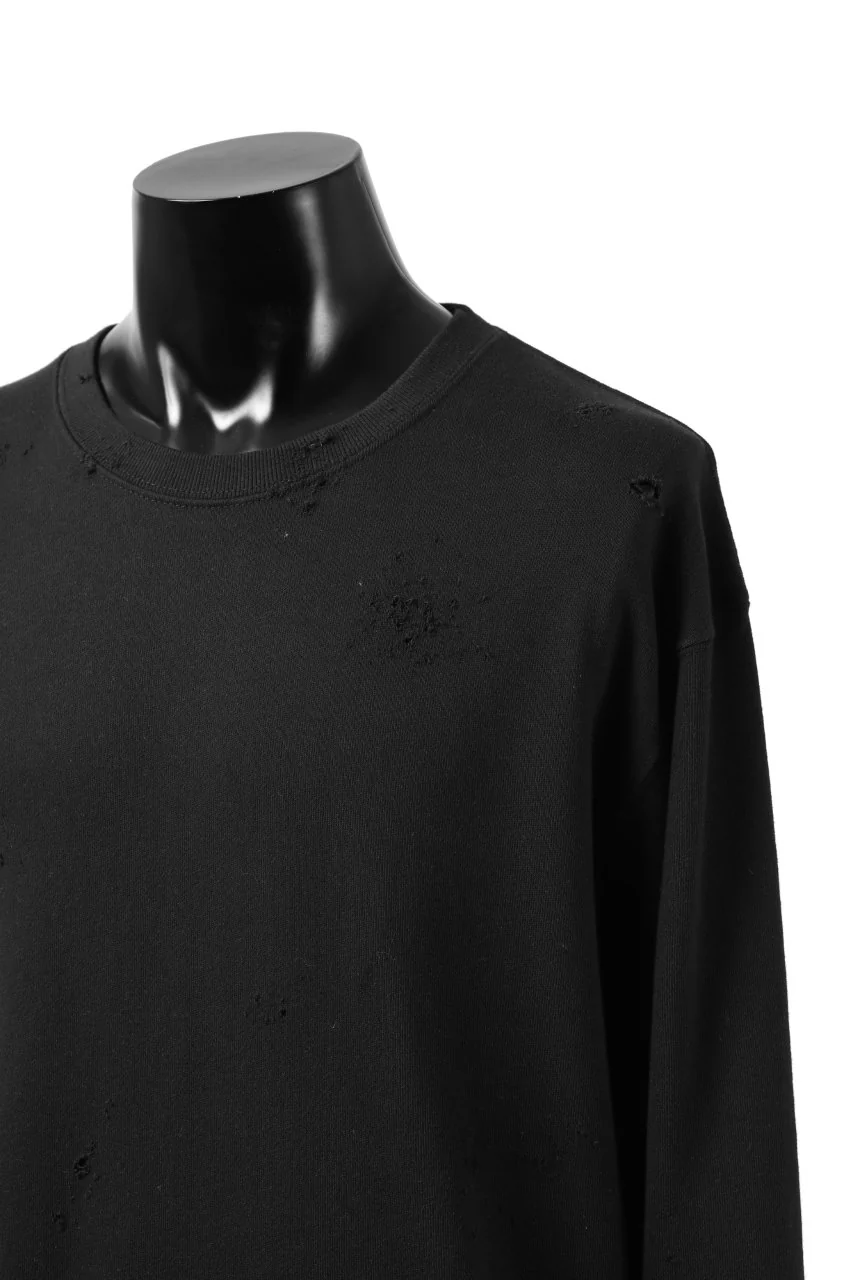 RESURRECTION HANDMADE remake sweat L/S with vintage denim pocket (BLACK#A) - Image 8