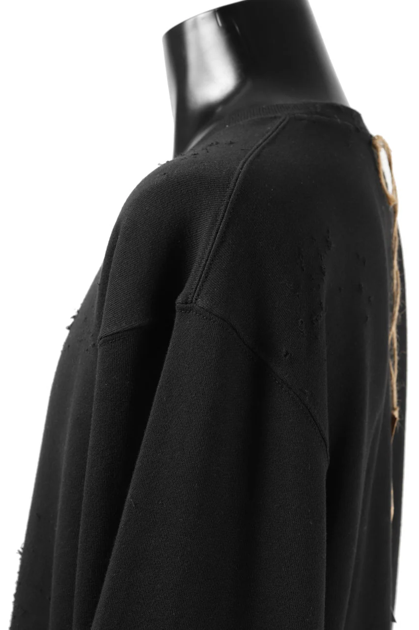 RESURRECTION HANDMADE remake sweat L/S with vintage denim pocket (BLACK#B) - Image 18