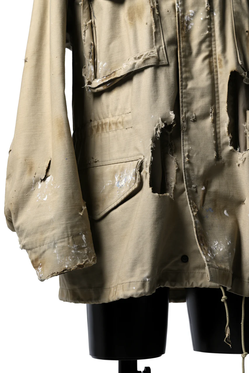 RESURRECTION HANDMADE vintage damage M-65 jacket (DESIRT BEIGE) - Image 10