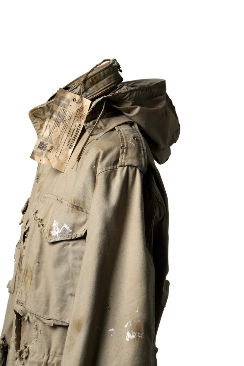 RESURRECTION HANDMADE vintage damage M-65 jacket (DESIRT BEIGE) - Image 13
