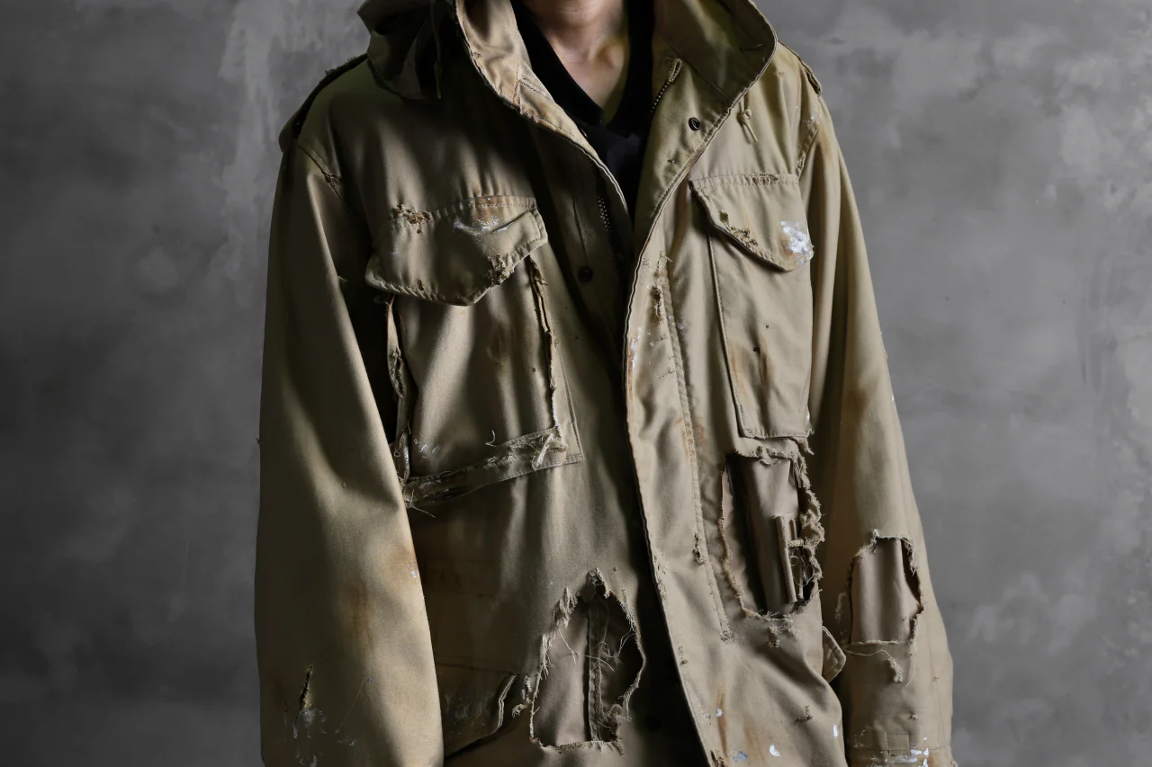 RESURRECTION HANDMADE vintage damage M-65 jacket (DESIRT BEIGE) - Image 32