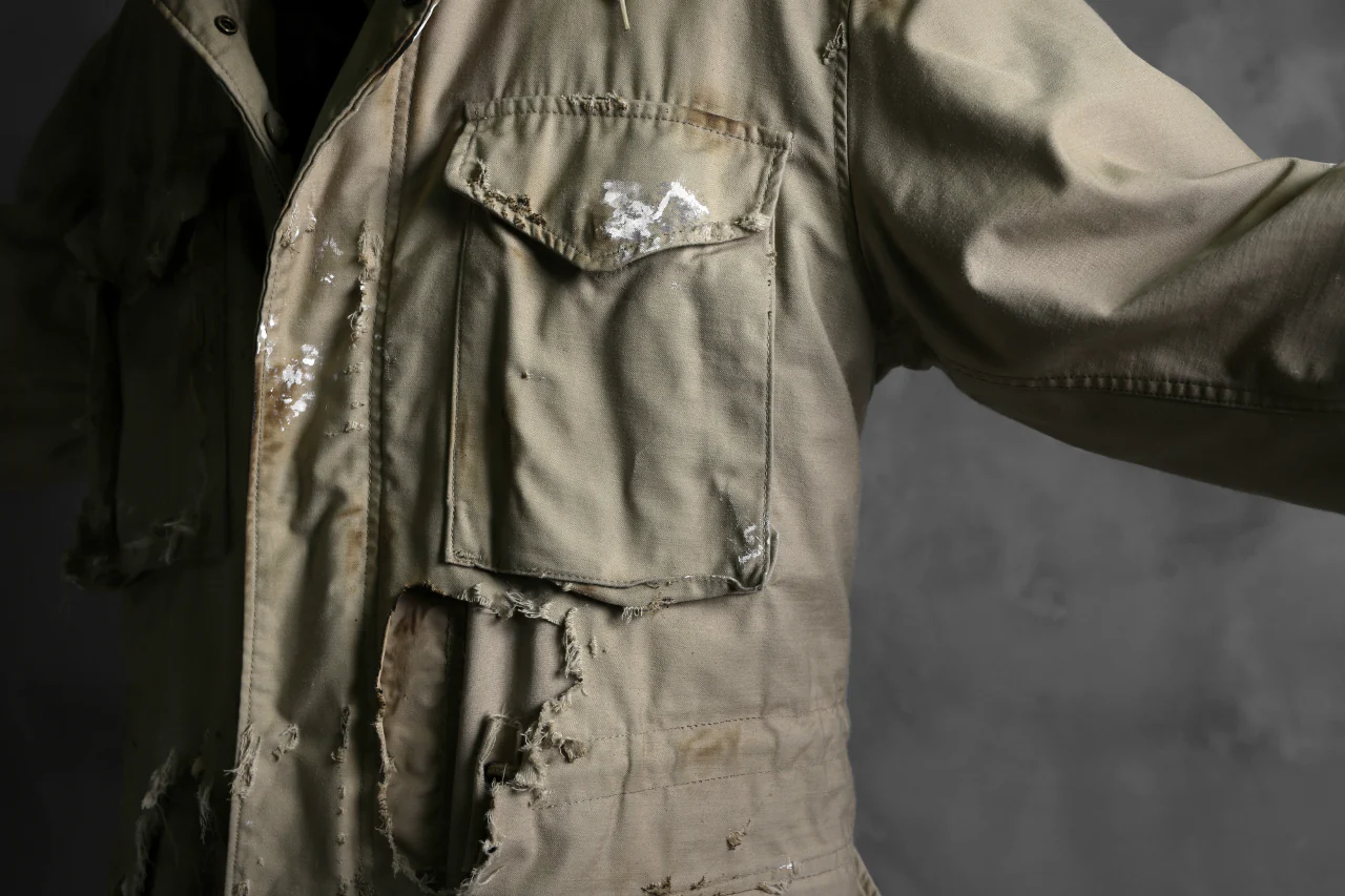 RESURRECTION HANDMADE vintage damage M-65 jacket (DESIRT BEIGE) - Image 34