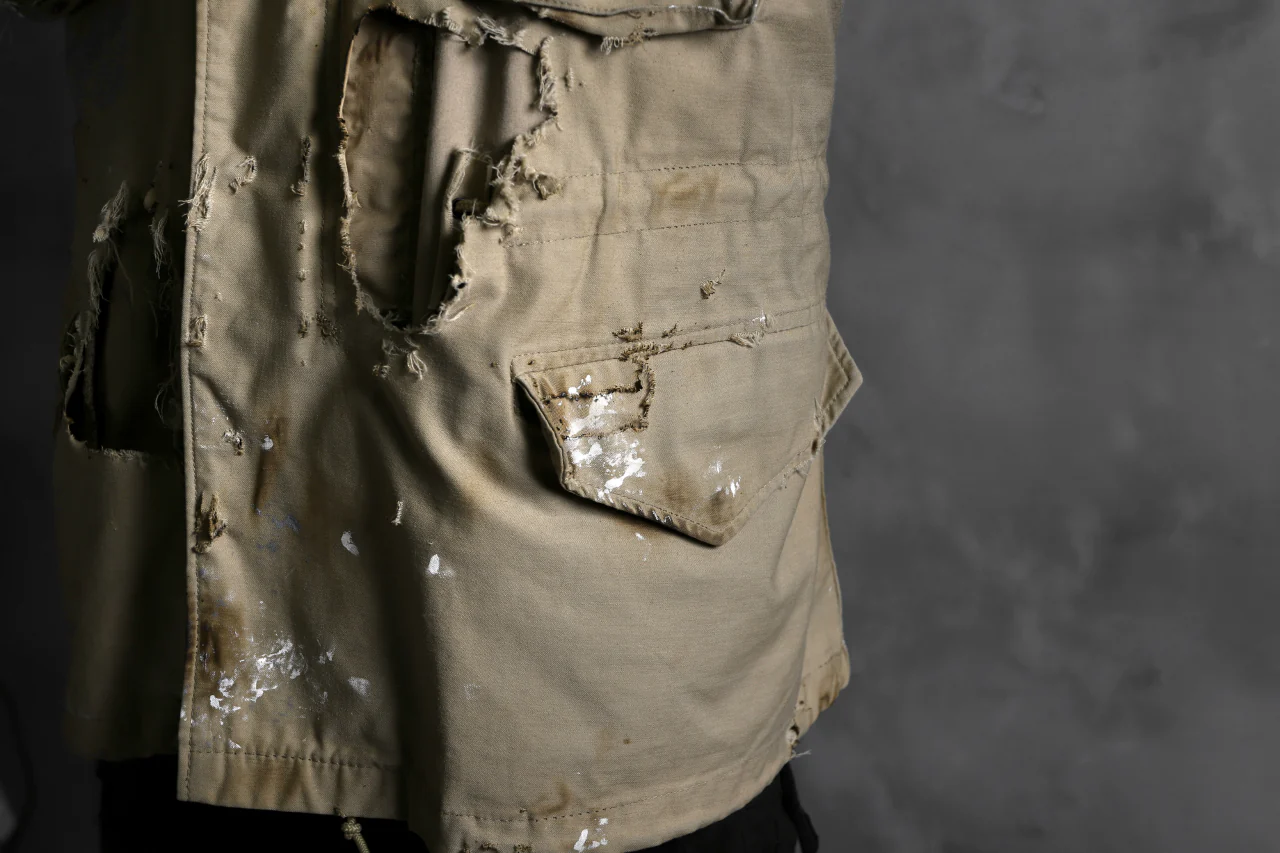 RESURRECTION HANDMADE vintage damage M-65 jacket (DESIRT BEIGE) - Image 36