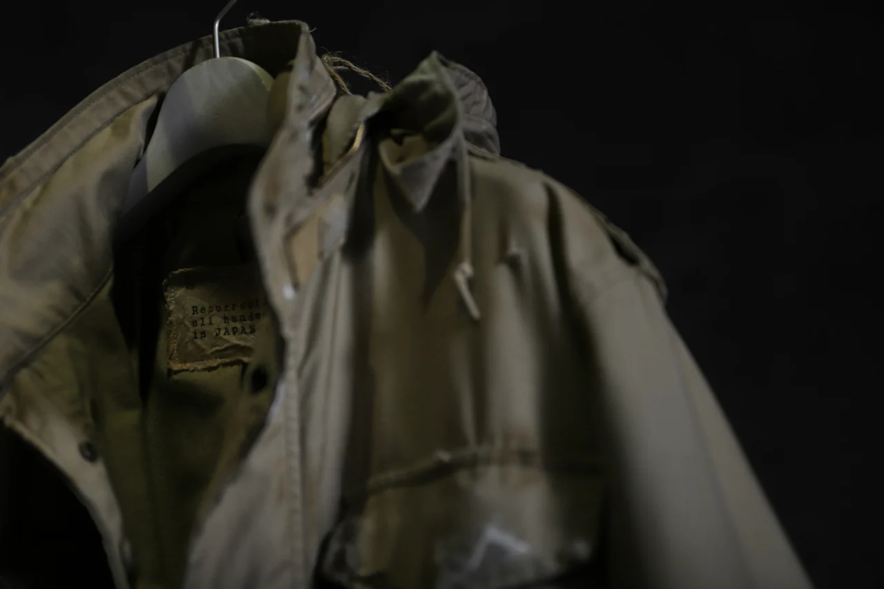 RESURRECTION HANDMADE vintage damage M-65 jacket (DESIRT BEIGE) - Image 39
