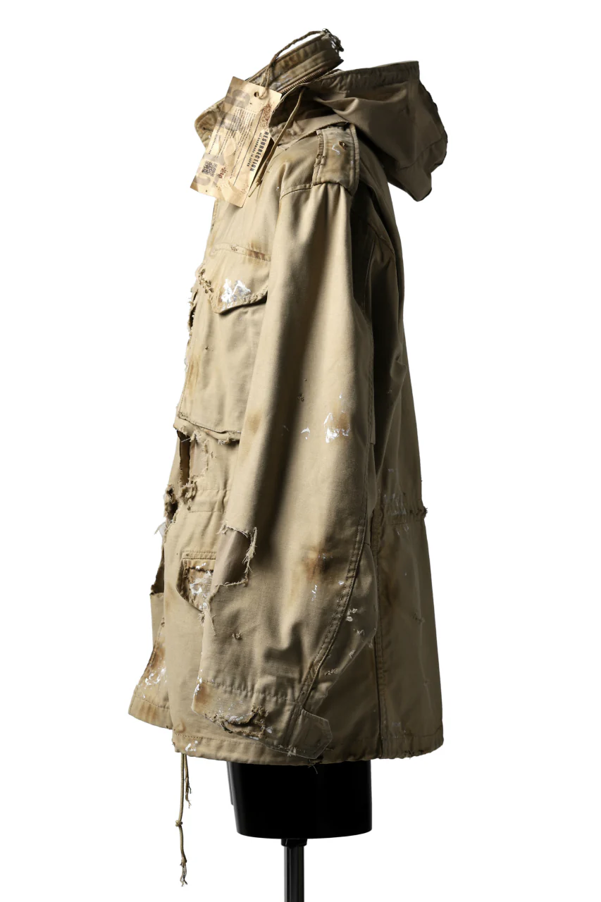 RESURRECTION HANDMADE vintage damage M-65 jacket (DESIRT BEIGE) - Image 4