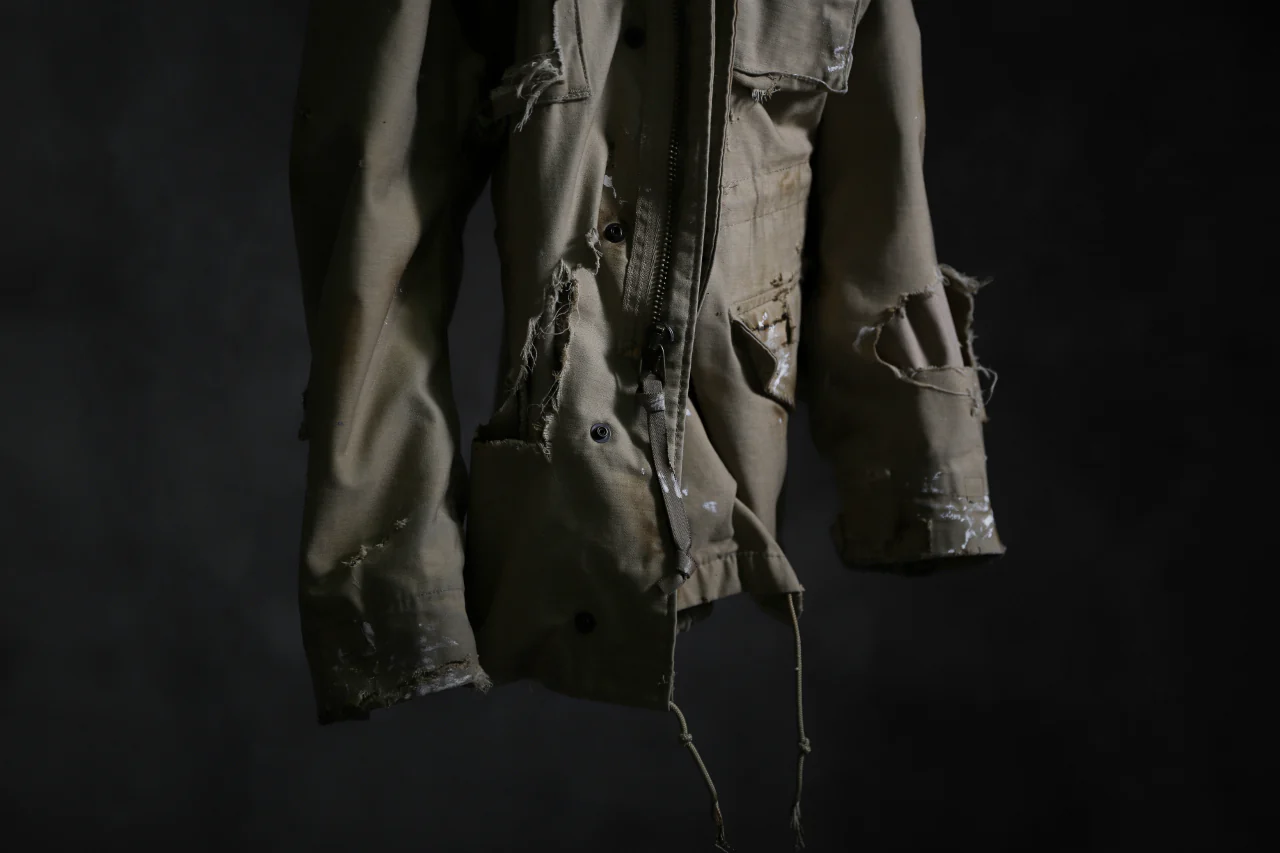 RESURRECTION HANDMADE vintage damage M-65 jacket (DESIRT BEIGE) - Image 41
