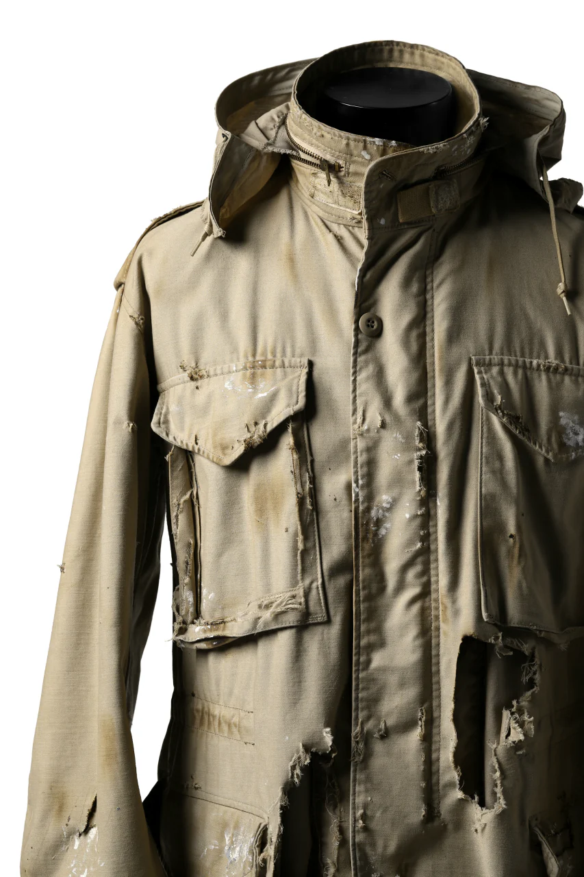RESURRECTION HANDMADE vintage damage M-65 jacket (DESIRT BEIGE) - Image 8