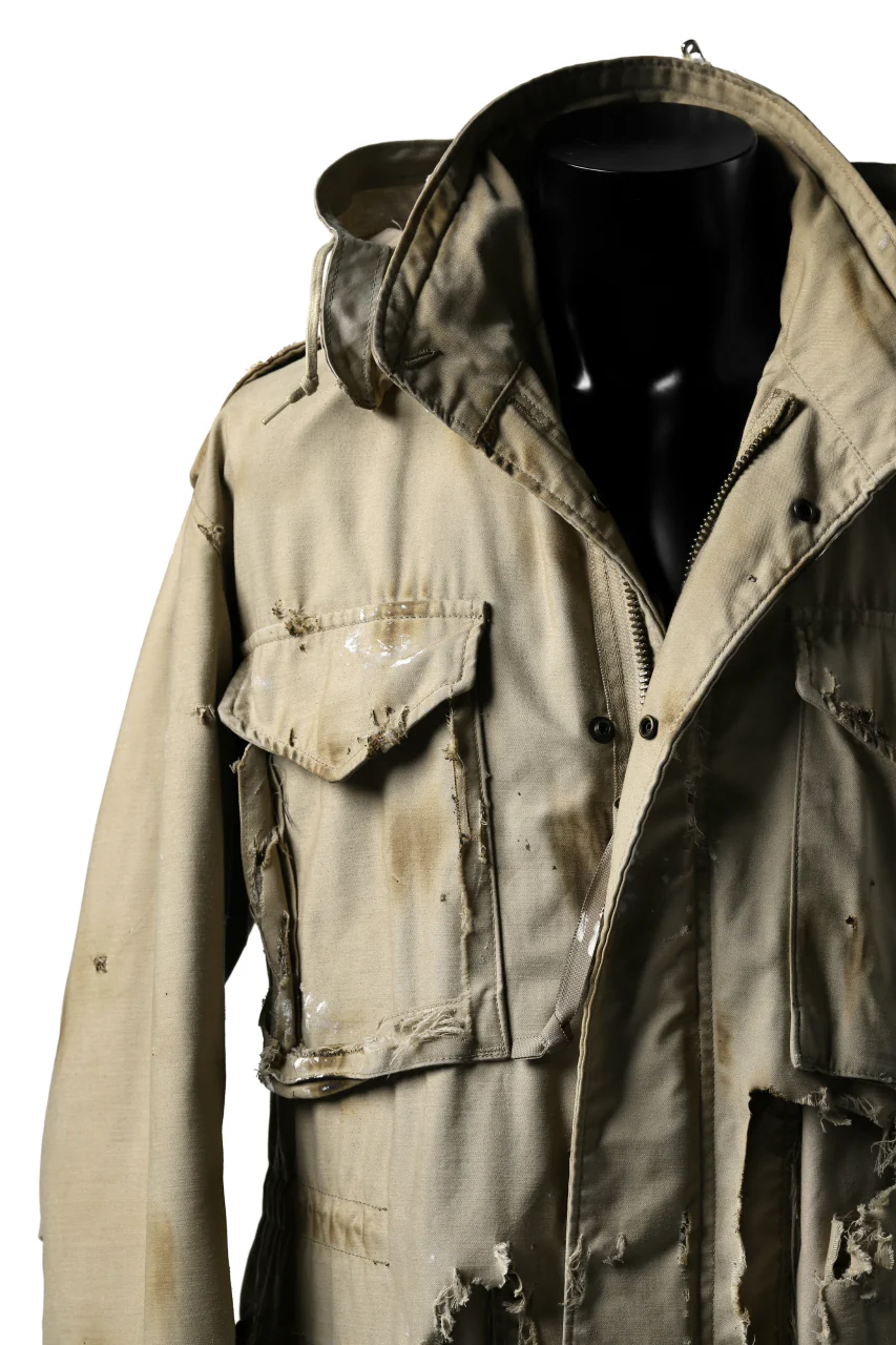 RESURRECTION HANDMADE vintage damage M-65 jacket (DESIRT BEIGE) - Image 9