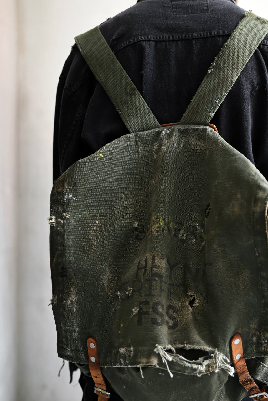 RESURRECTION HANDMADE vintage re-production back pack (KHAKI) - Image 8