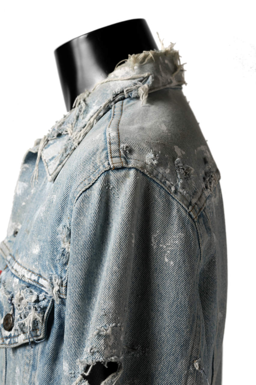 RESURRECTION HANDMADE vintage remake jean jacket (INDIGO LIGHT FADE) - Image 15