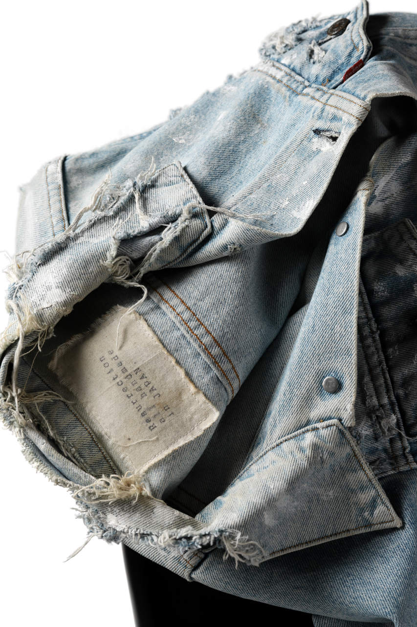 RESURRECTION HANDMADE vintage remake jean jacket (INDIGO LIGHT FADE) - Image 22