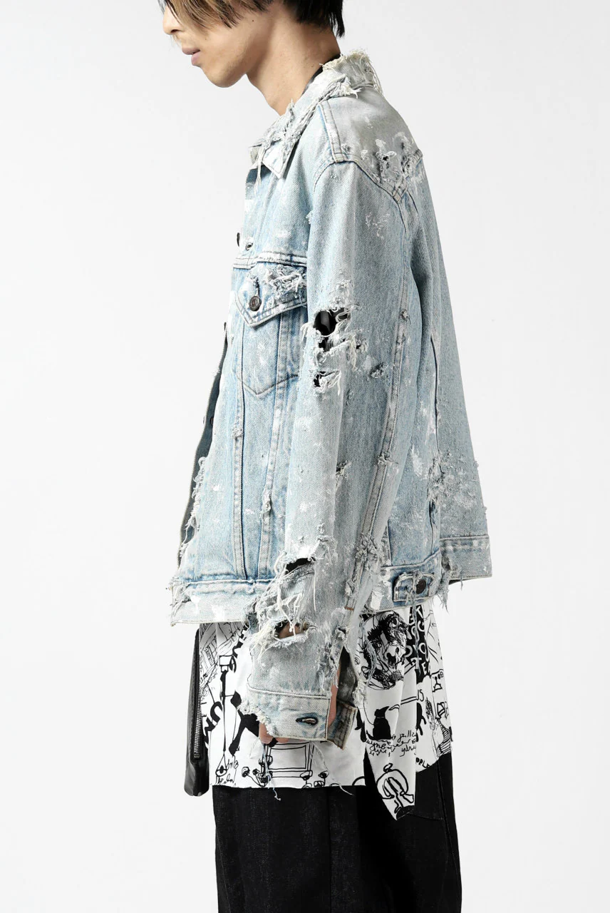 RESURRECTION HANDMADE vintage remake jean jacket (INDIGO LIGHT FADE) - Image 26