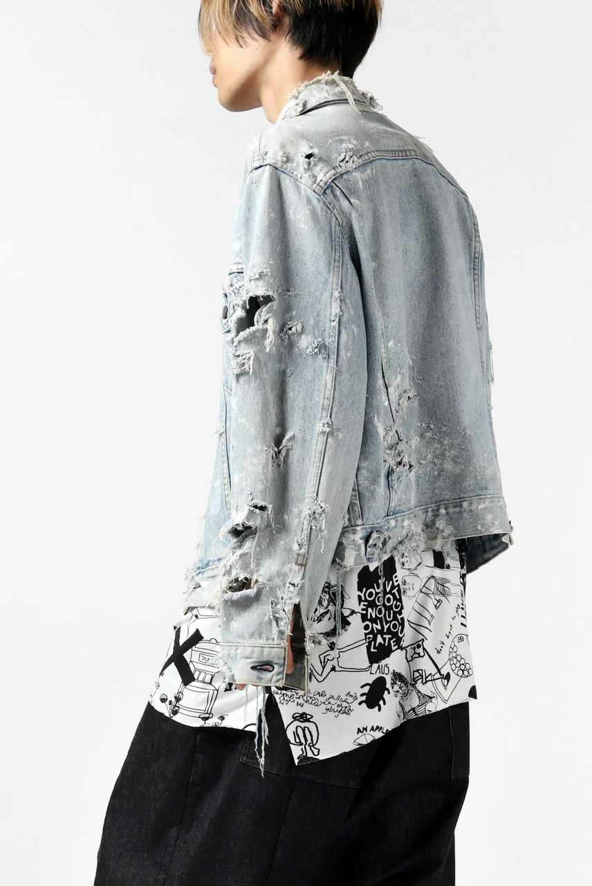 RESURRECTION HANDMADE vintage remake jean jacket (INDIGO LIGHT FADE) - Image 27