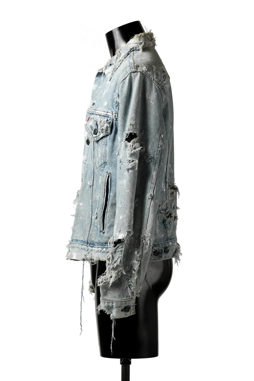 RESURRECTION HANDMADE vintage remake jean jacket (INDIGO LIGHT FADE) - Image 4