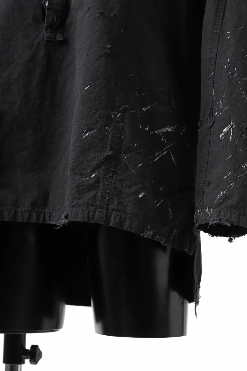 RESURRECTION x LOOM Re-production ARMY SMOCK SHIRT-JACKET (BLACK) - Image 11