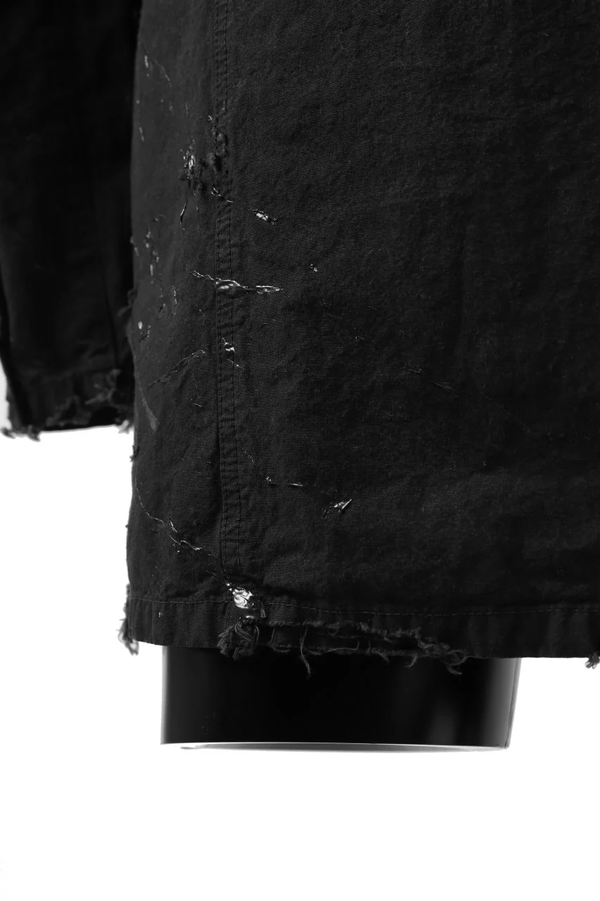 RESURRECTION x LOOM Re-production ARMY SMOCK SHIRT-JACKET (BLACK) - Image 17