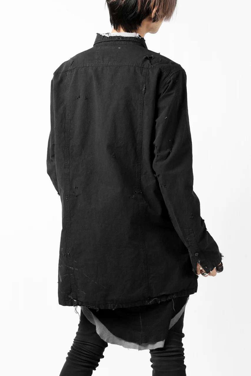 RESURRECTION x LOOM Re-production ARMY SMOCK SHIRT-JACKET (BLACK) - Image 24