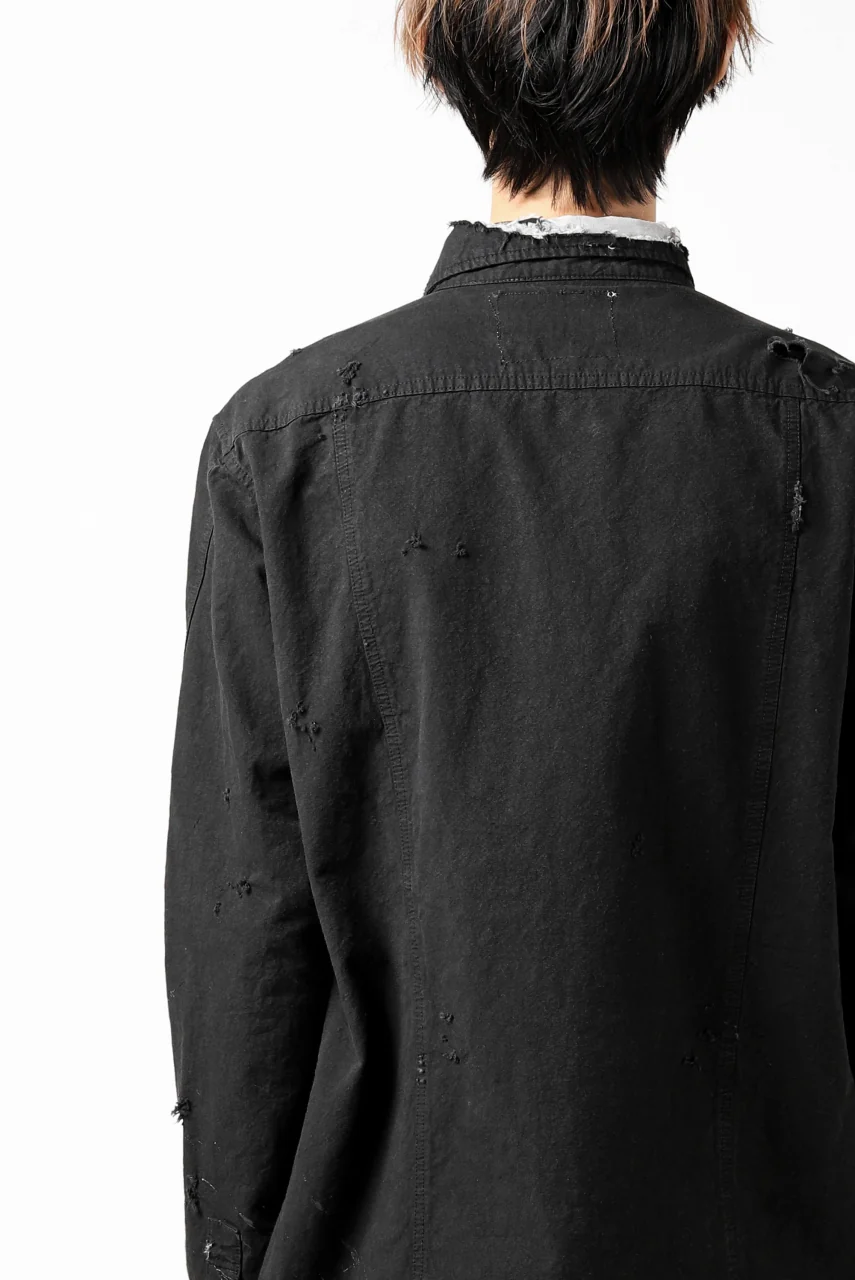 RESURRECTION x LOOM Re-production ARMY SMOCK SHIRT-JACKET (BLACK) - Image 31