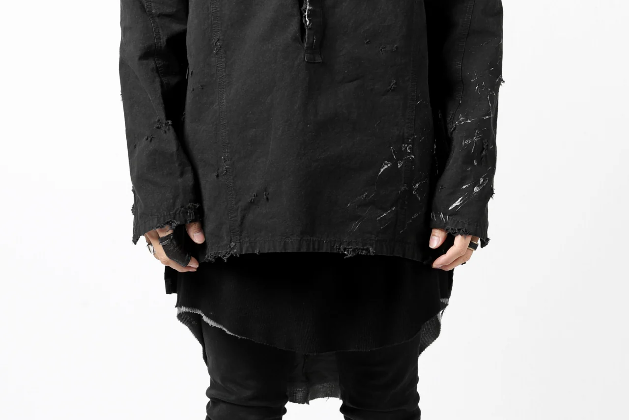 RESURRECTION x LOOM Re-production ARMY SMOCK SHIRT-JACKET (BLACK) - Image 33