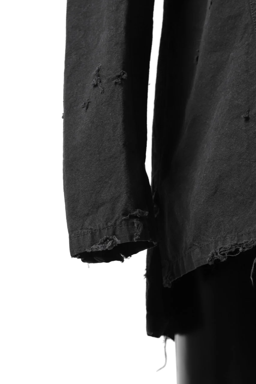 RESURRECTION x LOOM Re-production ARMY SMOCK SHIRT-JACKET (BLACK) - Image 7