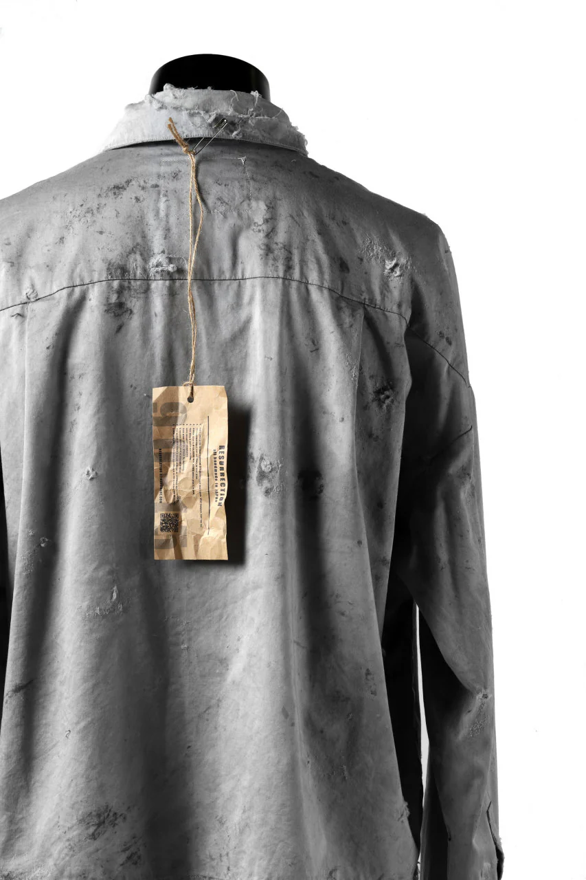 RESURRECTION x LOOM Re-production DYEING OVERFIT SHIRT (GRAY) - Image 13