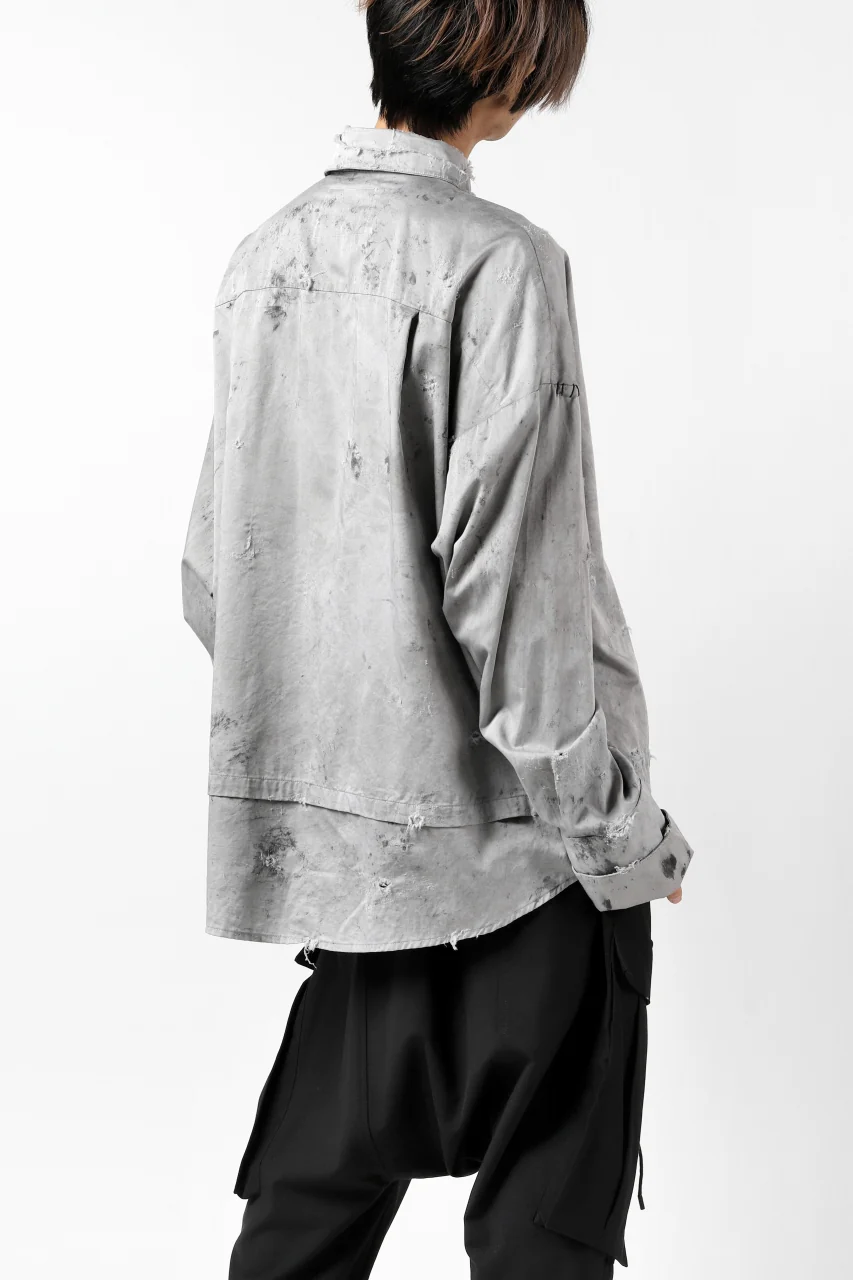 RESURRECTION x LOOM Re-production DYEING OVERFIT SHIRT (GRAY) - Image 22