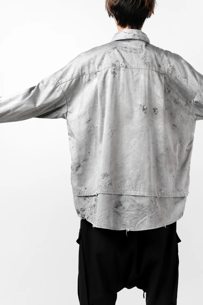 RESURRECTION x LOOM Re-production DYEING OVERFIT SHIRT (GRAY) - Image 23