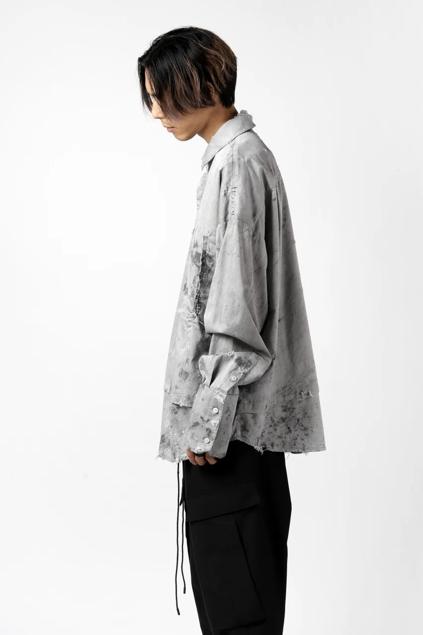 RESURRECTION x LOOM Re-production DYEING OVERFIT SHIRT (GRAY) - Image 26