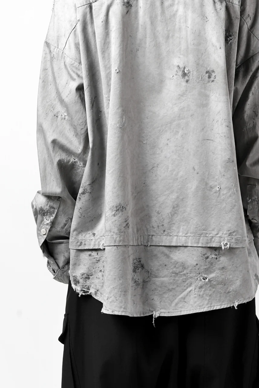 RESURRECTION x LOOM Re-production DYEING OVERFIT SHIRT (GRAY) - Image 28