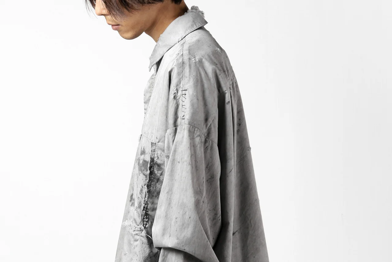 RESURRECTION x LOOM Re-production DYEING OVERFIT SHIRT (GRAY) - Image 31