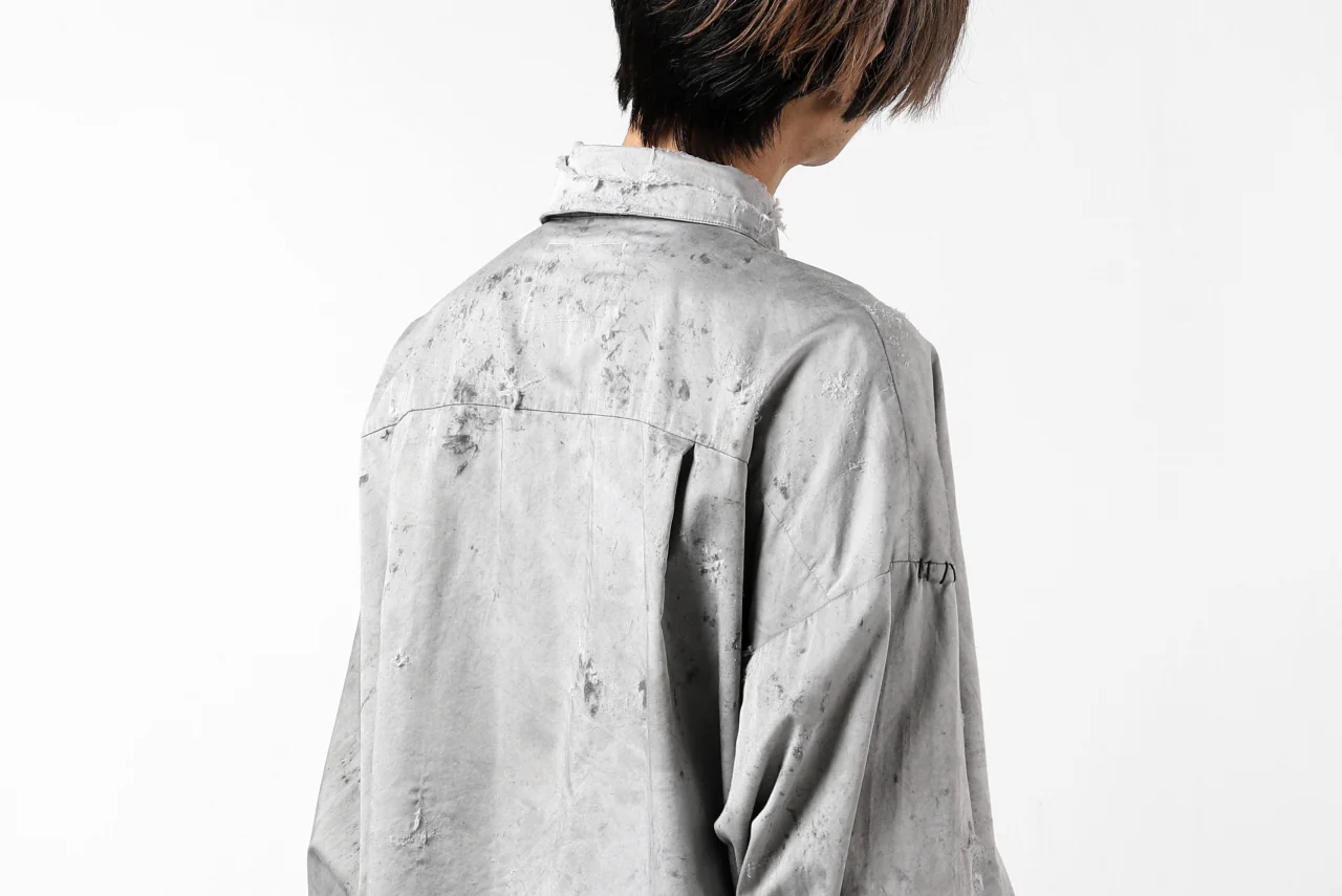 RESURRECTION x LOOM Re-production DYEING OVERFIT SHIRT (GRAY) - Image 33