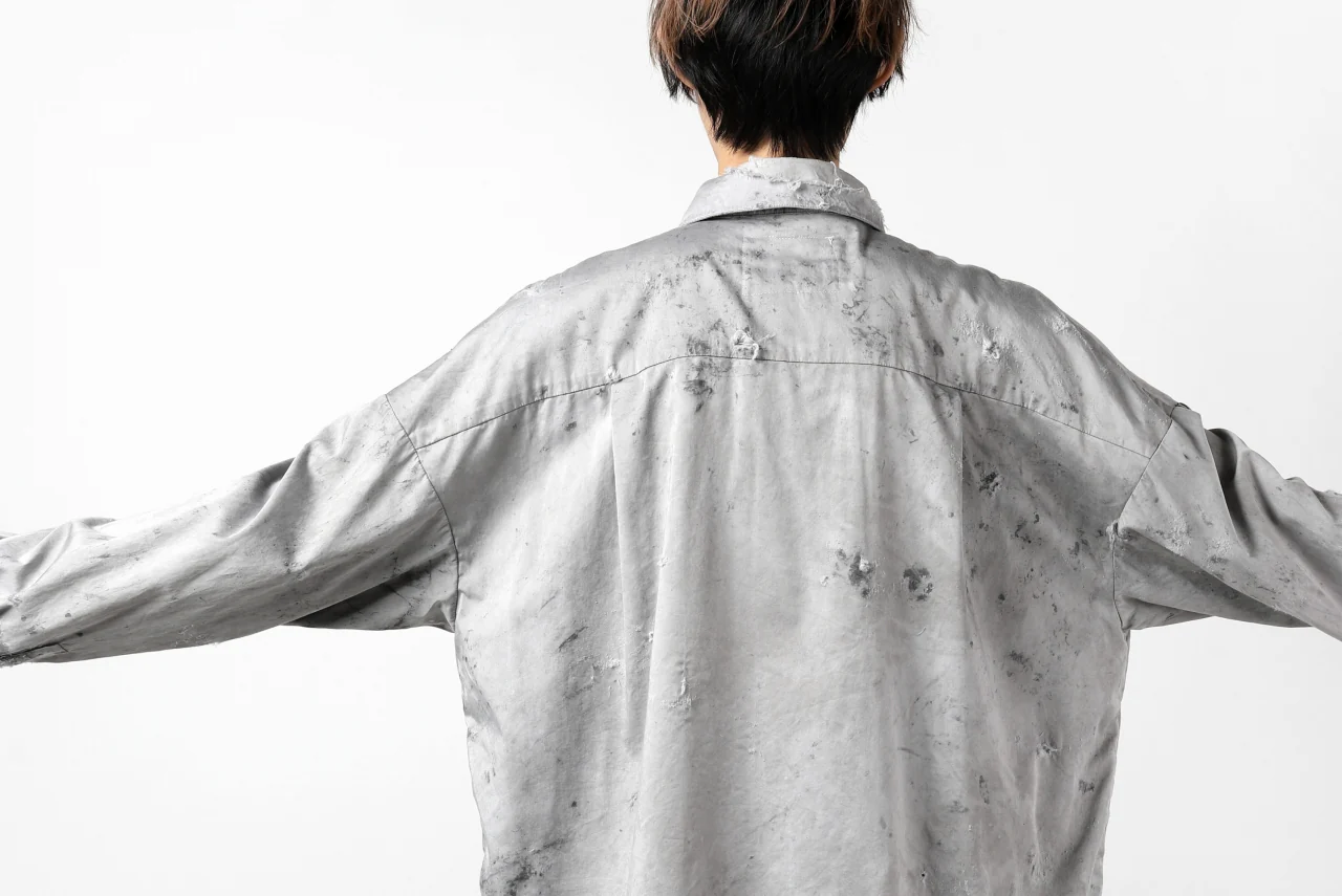 RESURRECTION x LOOM Re-production DYEING OVERFIT SHIRT (GRAY) - Image 34