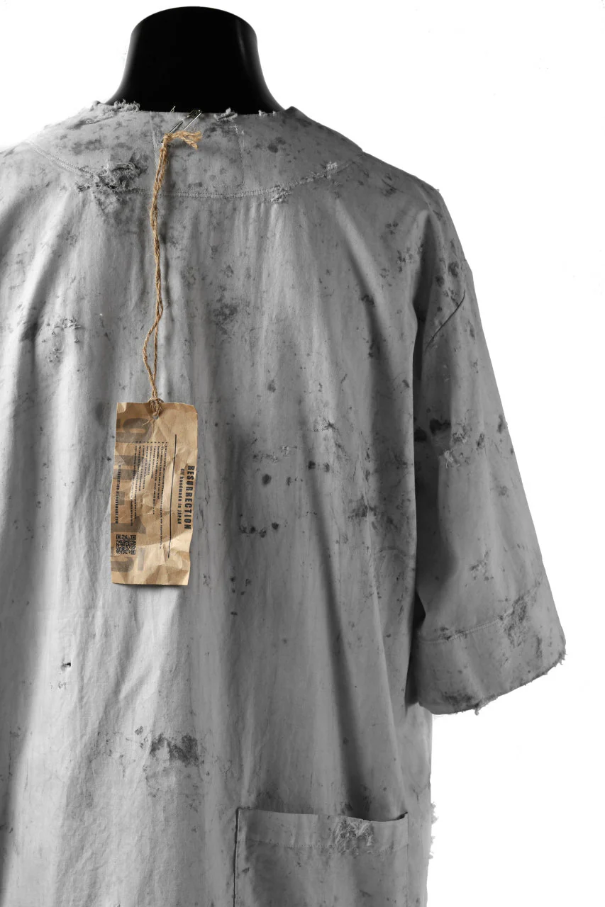 RESURRECTION x LOOM Re-production DYEING TUNICA TOPS (LIGHT GRAY) - Image 10