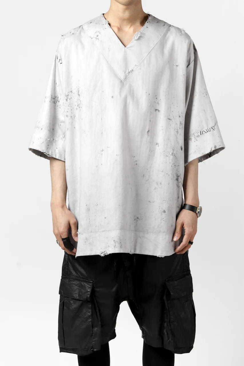 RESURRECTION x LOOM Re-production DYEING TUNICA TOPS (LIGHT GRAY) - Image 14