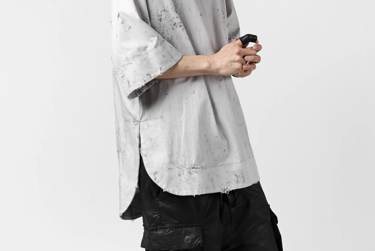 RESURRECTION x LOOM Re-production DYEING TUNICA TOPS (LIGHT GRAY) - Image 30