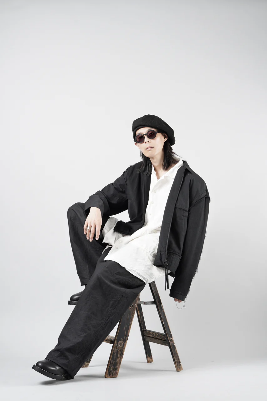 【SAMPLE SALE】A.F ARTEFACT 2WAY OVER-ALL / SUMI BINCHO STRIPE (BLACK) - Image 2