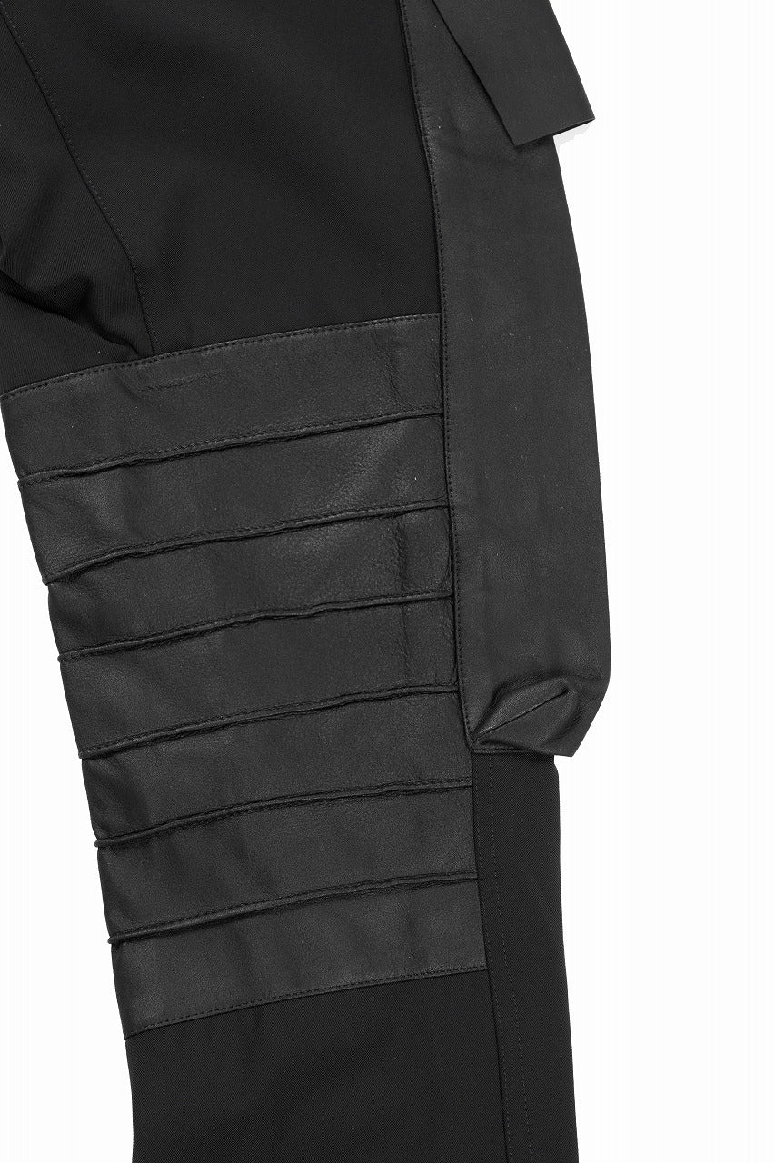 【SAMPLE SALE】A.F ARTEFACT BIKER SKINNY CARGO PANTS (BLACK) - Image 4